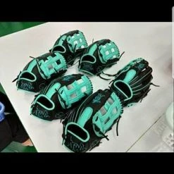 ATWL 13" H Web Kip Leather Fielding Glove Black/Mint Sporting Goods