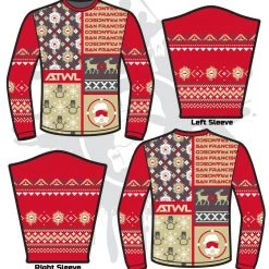 All The Way Live Designs Football ATWL Christmas Spirit Sweater-1 Men