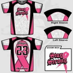 All The Way Live Designs Stay Strong Mens Full Dye Jersey Cancer Awareness