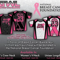 All The Way Live Designs Stay Strong Womens Full Dye Jersey Cancer Awareness