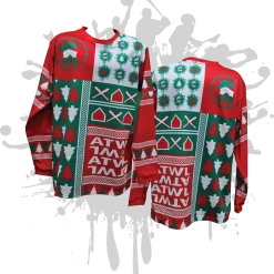 All The Way Live Designs Christmas Pattern Splash Sweater