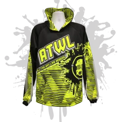 ATWL Men 2017 Patterned Gas Mask Unisex Hoody Neon Yellow/Black