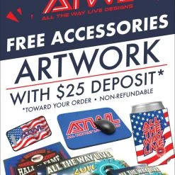 All The Way Live Designs Accessories Design Fee (plaques, Bag Tags, Koozies)