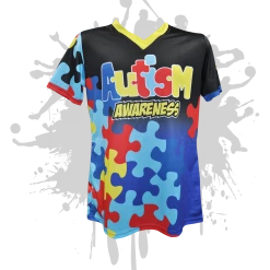 All The Way Live Designs Autism Awareness Womens Full Dye Jersey