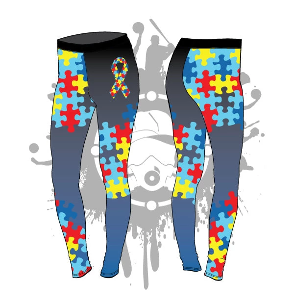 All The Way Live Designs Autism Awareness Womens Leggings 3 All The Way Live Designs Autism Awareness Womens Leggings