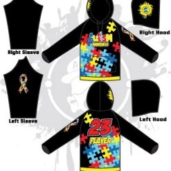 All The Way Live Designs Hoodies Autism Awareness Unisex Hoody