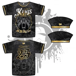 All The Way Live Designs Hit Kings Animal Series Mens Full Dye Jersey (Bear)