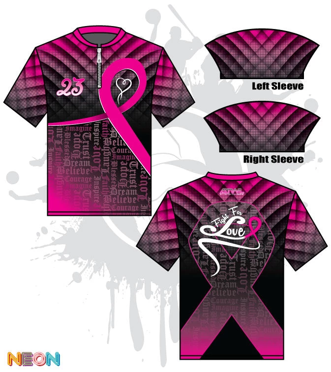 All The Way Live Designs Fight For Love Cancer Awareness Batting Jacket 3 All The Way Live Designs Fight For Love Cancer Awareness Batting Jacket