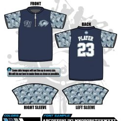 All The Way Live Designs Wolverines Navy Batting Jacket