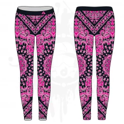 All The Way Live Designs Bandana Womens Leggings: 3-color (7 Colors Available)