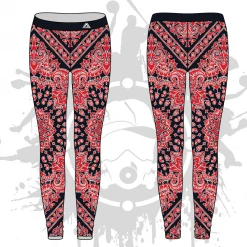 All The Way Live Designs Bandana Womens Leggings: 3-color (7 Colors Available)