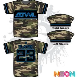 All The Way Live Designs Army Camo Tron Mens Full-Dye Jersey