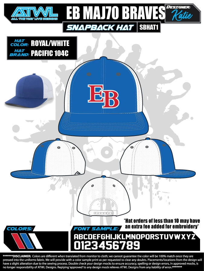 All The Way Live Designs EastBay Spring League 2021 Baseball Hat 7 All The Way Live Designs EastBay Spring League 2021 Baseball Hat
