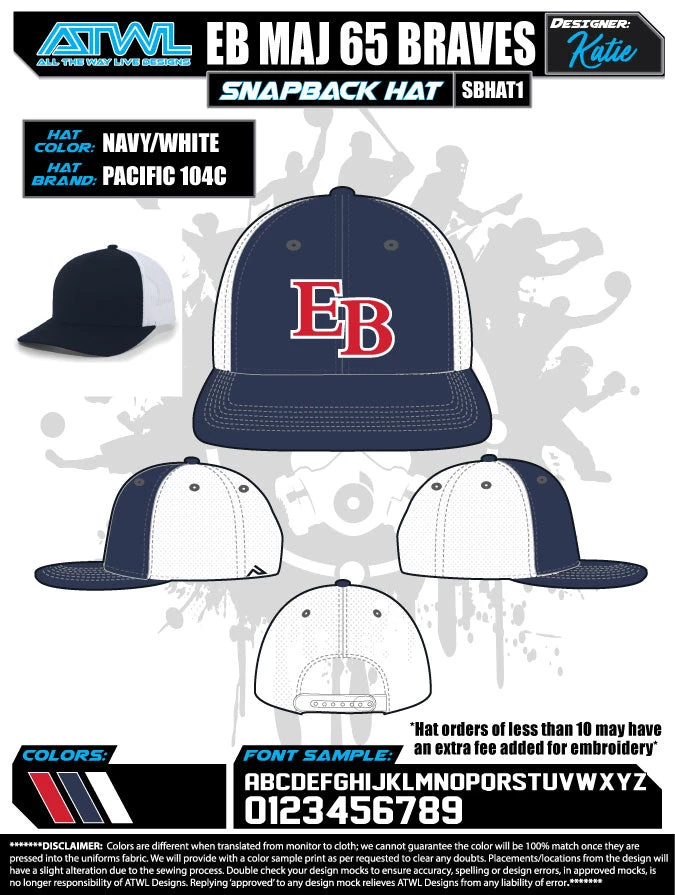 All The Way Live Designs EastBay Spring League 2021 Baseball Hat 6 All The Way Live Designs EastBay Spring League 2021 Baseball Hat