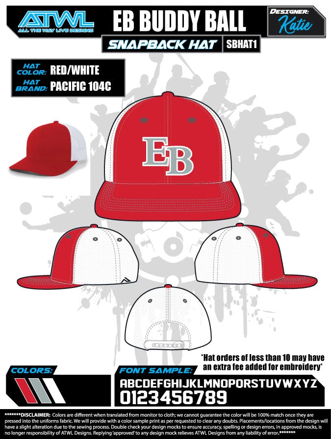 All The Way Live Designs EastBay Spring League 2021 Baseball Hat 8 All The Way Live Designs EastBay Spring League 2021 Baseball Hat