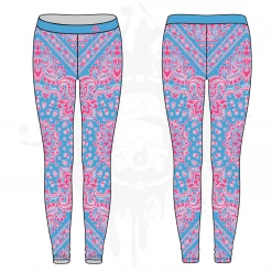 All The Way Live Designs Bandana Womens Leggings: 3-color (7 Colors Available)