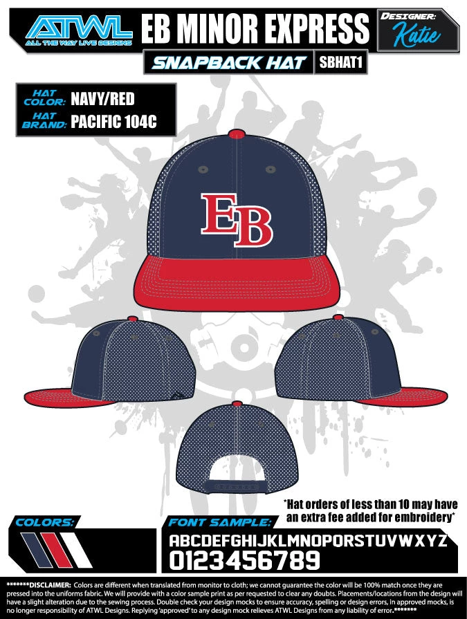 All The Way Live Designs EastBay Spring League 2021 Baseball Hat 14 All The Way Live Designs EastBay Spring League 2021 Baseball Hat