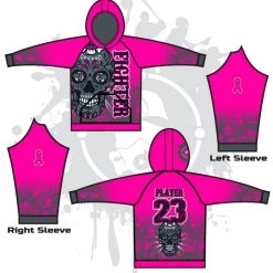 All The Way Live Designs Hoodies Sugar Skull Unisex Full Dye Hoody Cancer Awareness