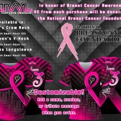 All The Way Live Designs Fight For Love Cancer Awareness Mens Full Dye Long Sleeve Jersey