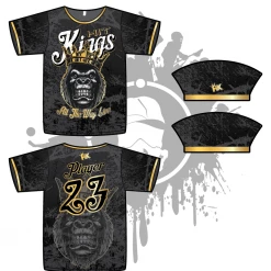 All The Way Live Designs Hit Kings Animal Series Mens Full Dye Jersey (Gorilla)