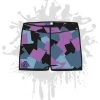 All The Way Live Designs Geometric Camo Women's Compression Shorts