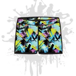 All The Way Live Designs Geometric Grunge Women's Compression Shorts