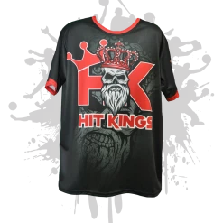 Hit Kings Bearded Skull Mens Full Dye Jersey Black/Red