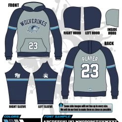 All The Way Live Designs Wolverines Grey Full Dye Hoodie Fishhawk Wolverines