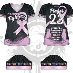 All The Way Live Designs Themes Cancer Fighters Women's Jersey