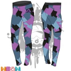 All The Way Live Designs Geometric Camo Pattern Womens Leggings