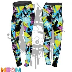 All The Way Live Designs Geometric Grunge Womens Legging