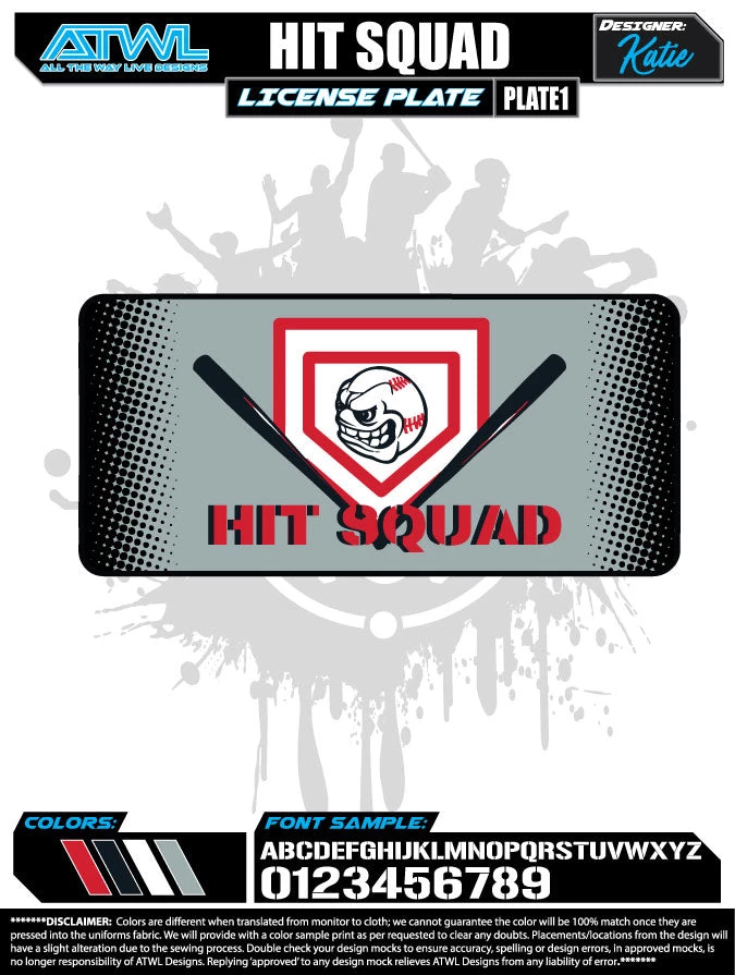 All The Way Live Designs Hit Squad License Plate 3 All The Way Live Designs Hit Squad License Plate