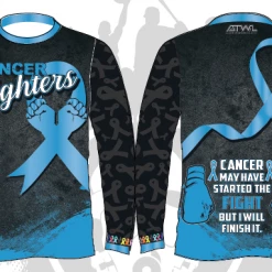 All The Way Live Designs Cancer Fighters Long Sleeve Jersey Men
