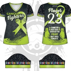 All The Way Live Designs Themes Cancer Fighters Women's Jersey