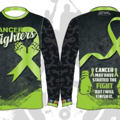 All The Way Live Designs Cancer Fighters Long Sleeve Jersey Men