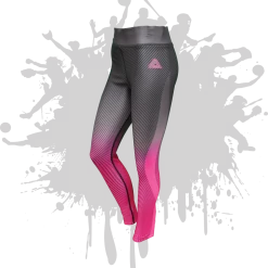 All The Way Live Designs LINEAR LEGGINGS GRAPHITE/NEON PINK