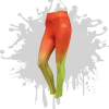 All The Way Live Designs LINEAR LEGGINGS ORANGE/NEON YELLOW Women 1 All The Way Live Designs LINEAR LEGGINGS ORANGE/NEON YELLOW Women