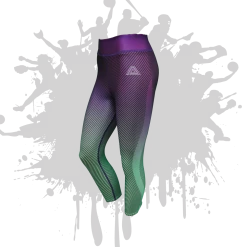 All The Way Live Designs LINEAR LEGGINGS PURPLE/MINT Women