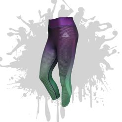 All The Way Live Designs Linear Capri In PURPLE/MINT