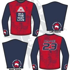 All The Way Live Designs Fade Out Full Dye Longsleeve Jersey Men