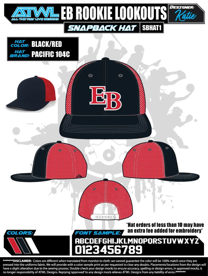 All The Way Live Designs EastBay Spring League 2021 Baseball Hat 18 All The Way Live Designs EastBay Spring League 2021 Baseball Hat