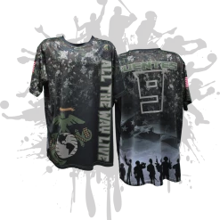 All The Way Live Designs Armed Forces (Marines) Mens Full Dye Jersey
