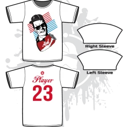 All The Way Live Designs 80's Nostalgia Throwback White Sub-Dye Jerseys