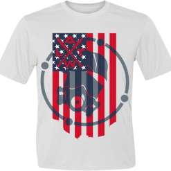 All The Way Live Designs American Flag Men's White Sub Dye Jersey