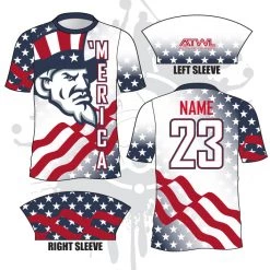 All The Way Live Designs Uncle Sam Full Dye Jersey Men