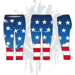 All The Way Live Designs USA Pride God Bless America Women's Leggings