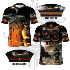 All The Way Live Designs Support The Troops Full Dye Jersey Men