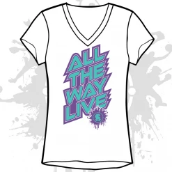 All The Way Live Designs EXTREME WOMENS WHITE SUB-DYE JERSEY