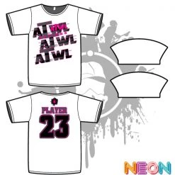 All The Way Live Designs Repeat Design Mens White Sub Dye Jersey
