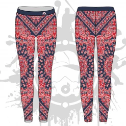 All The Way Live Designs Bandana Womens Leggings: 3-color (7 Colors Available)